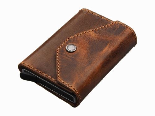 Peněženka Pularys Pánská kožená peněženka hnědá, 174631007