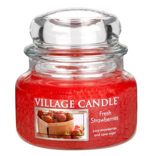 Svíčka ve skleněné dóze Village Candle Čerstvé jahody, 312 g