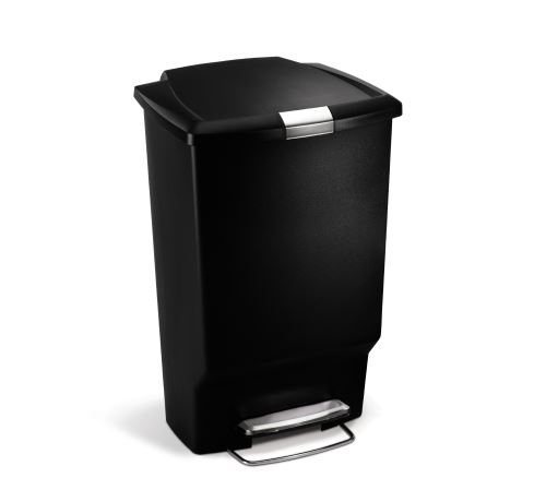Pedálový odpadkový koš Simplehuman 45 l, obdélníkový, plast, černý