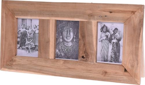 HOMESTYLING HOMESTYLING Fotorámeček z teakového dřeva na 3 fotky 55 x 28 cm KO-J11800030