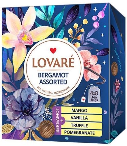 Kolekce čajů Lovaré Bergamot Assorted (32 sáčků)