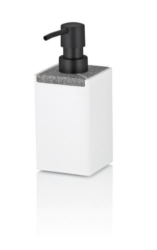 KELA KELA Dávkovač mýdla Cube polyresin bílá 300 ml KL-23694