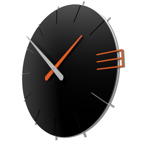 Designové hodiny 10-019 CalleaDesign Mike 42cm (více barevných verzí) Barva černá klasik-5 - RAL9017