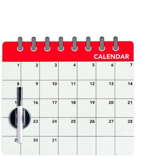 BALVI Magnetická popisovatelná tabule na lednici Calendar 26239, bílá