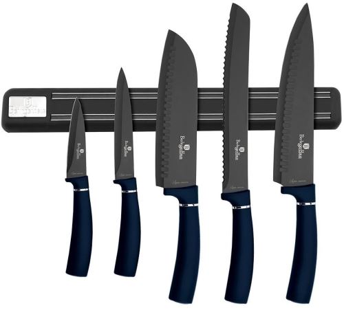 BERLINGERHAUS BERLINGERHAUS Sada nožů s magnetickým držákem 6 ks Aquamarine Metallic Line BH-2537