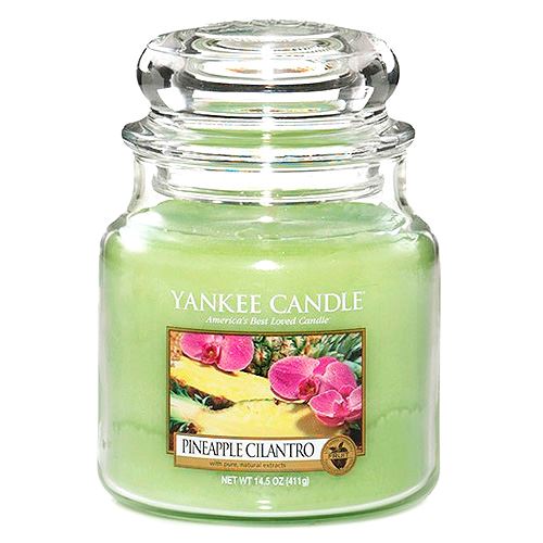 Svíčka ve skleněné dóze Yankee Candle Ananas s koriandrem, 410 g
