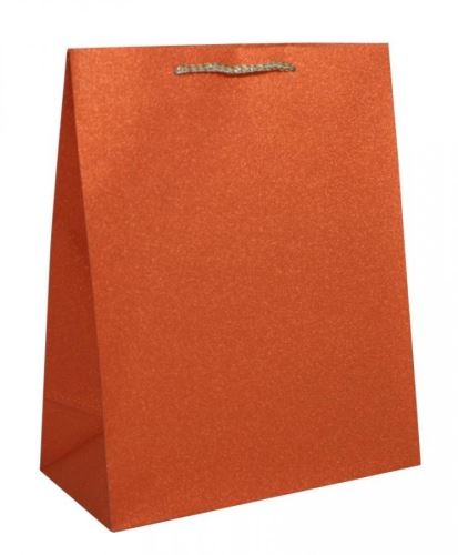 Dárková taška Goba glitter střední oranžová, 4043