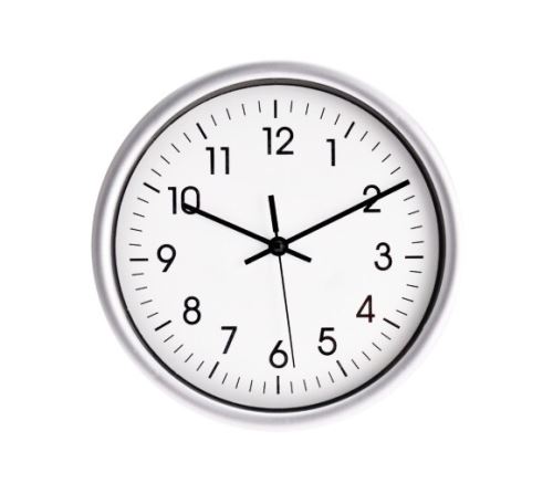 SEGNALE Nástěnné hodiny ručičkové 20 cm stříbrný rám