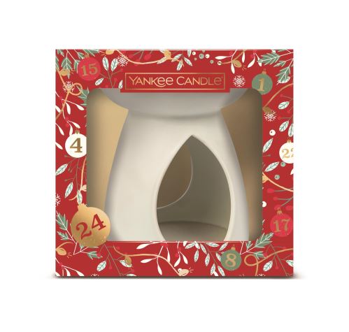 Dárková sada YANKEE CANDLE dárkový vánoční set aroma lampa, 3x vonný vosk, 1x čajová svíčka
