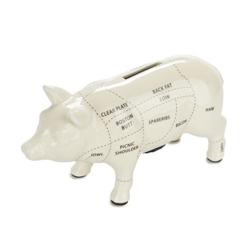 BALVI Pokladnička Cuts of Pork 27299, porcelán, krémová
