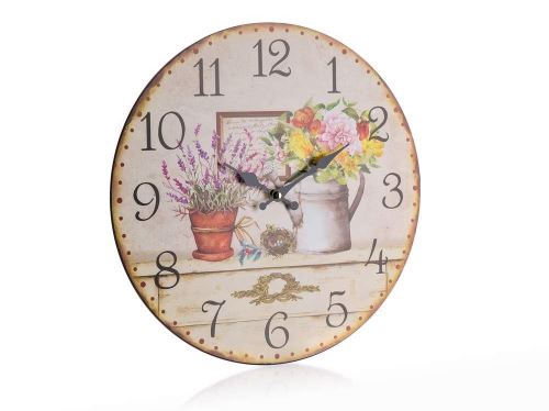 Nástěnné hodiny HOME DECOR Nástěnné hodiny Flower mix 34 cm