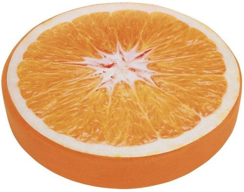 Sedací polštář BELLATEX s.r.o. Sedák ORESTE kulatý 38 x 6cm 38/129 pomeranč