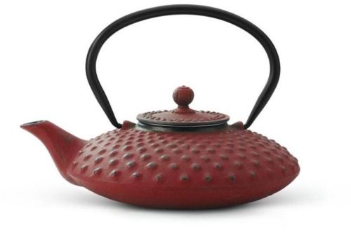 Čajová konvice Litinová konvička na čaj Xilin 0,8L, červená