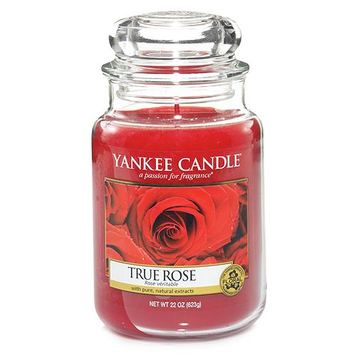 Svíčka ve skleněné dóze Yankee Candle Opravdová růže, 623 g
