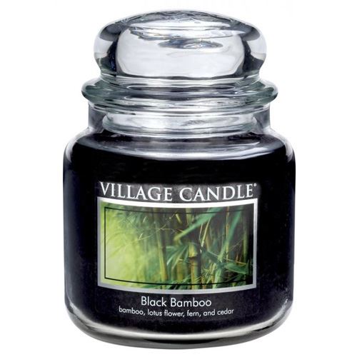 Svíčka ve skleněné dóze Village Candle Černý bambus, 454 g