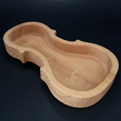 Miska AMADEA Dřevěná miska ve tvaru houslí, masivní dřevo, rozměr: 17x30x4,5 cm