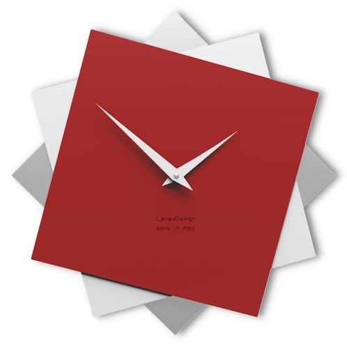 Designové hodiny 10-030 CalleaDesign Foy 35cm (více barevných verzí) Barva vínová červená-65 - RAL3003