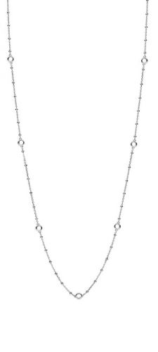 ROSATO Dlouhý stříbrný náhrdelník s kroužky na přívěsky Storie RZC050