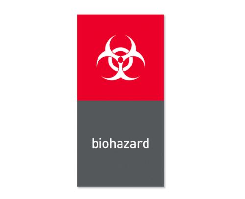 Simplehuman magnetický štítek na odpadkový koš - nebezpečný odpad "biohazard"