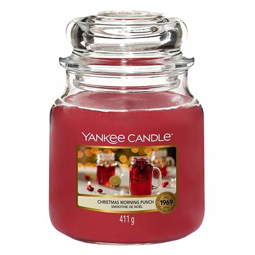 Svíčka ve skleněné dóze Yankee Candle Ranní vánoční punč, 410 g
