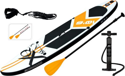 XQMAX Paddleboard pádlovací prkno 320 cm s kompletním příslušenstvím, oranžová
