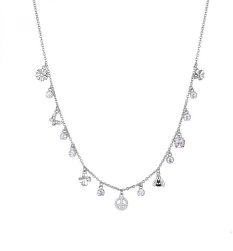 ROSATO Hravý stříbrný náhrdelník s přívěsky Gaia RZGA01