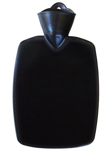 Termofor Hugo Frosch Classic s vysokým drážkováním - černý, zvýšená tepelná izolace