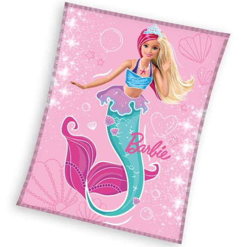 Dětská deka Barbie Mořská Panna 130x170 cm