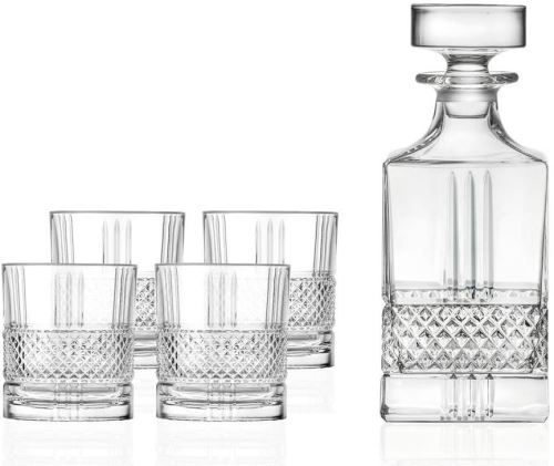 Sklenice Lyngby Glas Karafa a sklenice na whisky set Brillante (5 ks)