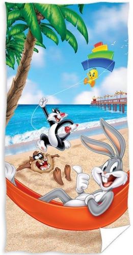 Dětská osuška CARBOTEX Bugs Bunny lážo plážo 70x140 cm