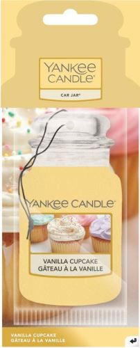 Osvěžovač do auta Yankee Candle Vanilkový košíček, 1x papírová visačka