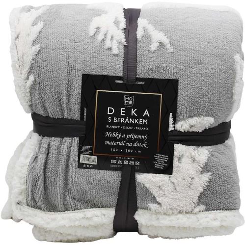 Deka Home Elements Deka s beránkem, jacquard zimní vzor, světle šedá