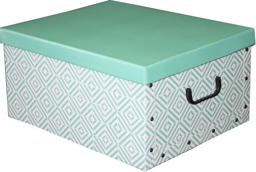Skládací úložná krabice - karton box Compactor Nordic 50 x 40 x v.25 cm, zelená