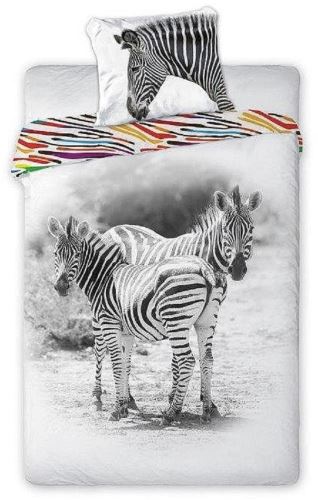 Dětské povlečení FARO balvněné povlečení Wild Zebra 140x200 cm