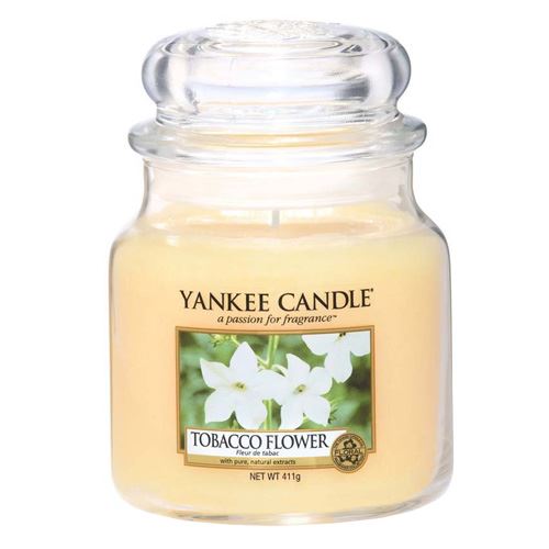 Svíčka ve skleněné dóze Yankee Candle Tobákový květ, 410 g