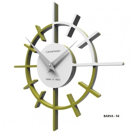 Designové hodiny 10-018 CalleaDesign Crosshair 29cm (více barevných verzí) Barva zelená oliva-54