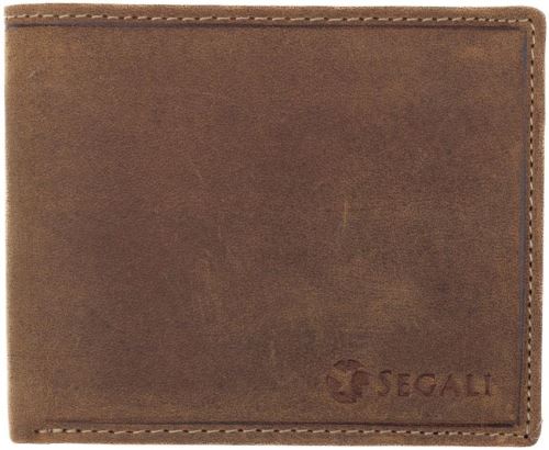 Peněženka SEGALI Pánská peněženka kožená 1059 hnědá