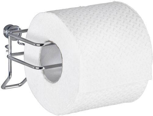 Držák na toaletní papír WENKO BEZ VRTÁNÍ Classic - Držák WC papíru, kovově lesklý