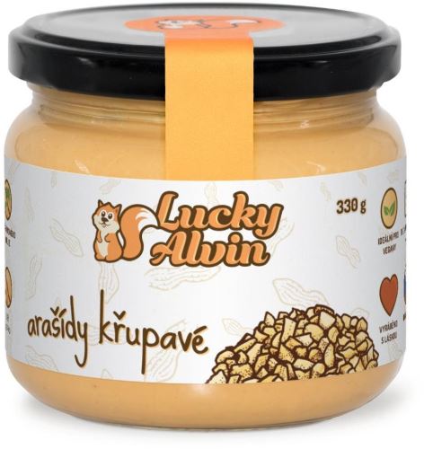 Ořechový krém Lucky Alvin Arašídy křupavé 330 g