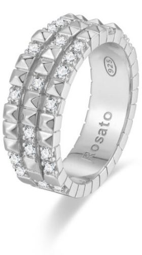 ROSATO Originální stříbrný prsten se zirkony Cubica RZA015, obvod 58 mm