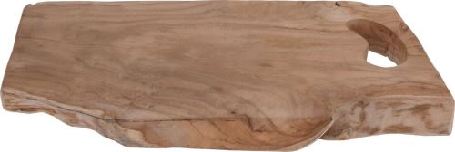 Krájecí deska H&L Rustikální dřevěné prkénko s uchem, teak