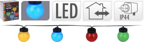 PROGARDEN PROGARDEN Světelný řetěz LED PARTY 10 žárovek barevné KO-C46990640