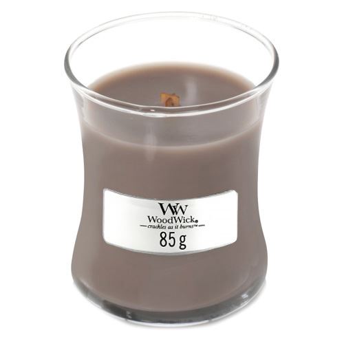 Svíčka oválná váza WoodWick Černá ambra a citrus, 85 g