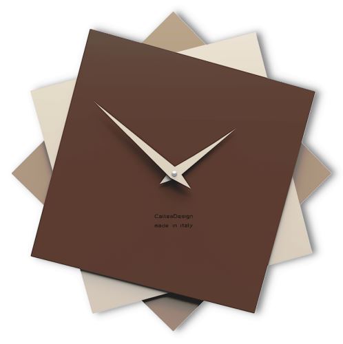 Designové hodiny 10-030 CalleaDesign Foy 35cm (více barevných verzí) Barva čokoládová-69 - RAL8017