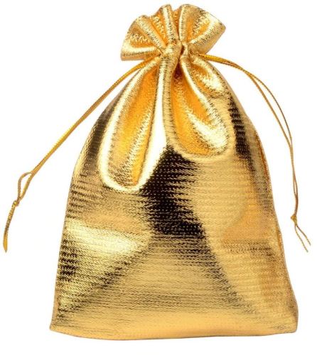 Krabička na šperky Gaira Dárkový pytlík 9 x 12 cm – zlatý