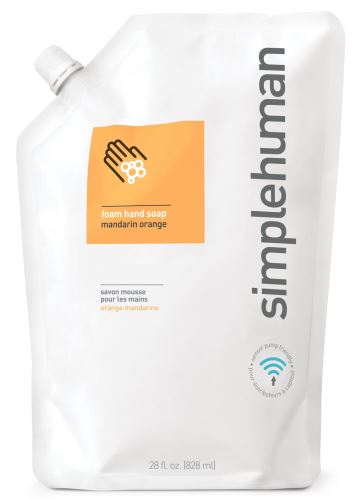 Hydratační pěnové mýdlo Simplehuman – 828 ml, náhradní náplň s vůní mandarinky