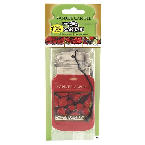 Osvěžovače do auta Yankee Candle Mix vůně - Sladké jahody/Zralé třešně/Kiwi s borůvkami a mal