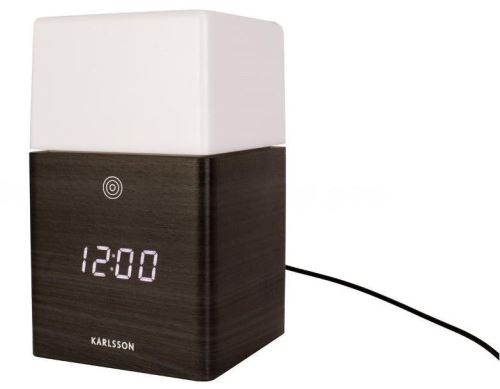 Designový digitální budík/hodiny s LED osvětlením 5798BK Karlsson 16cm