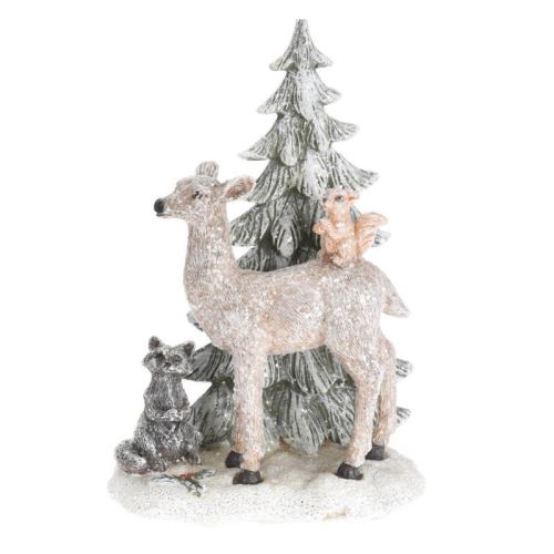 HOMESTYLING HOMESTYLING Vánoční dekorace stojící 20 cm LAŇ KO-APF475070lan