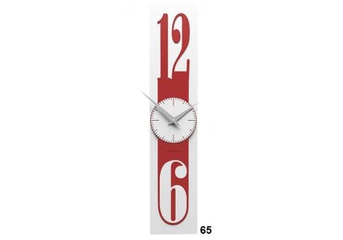 Designové hodiny 10-026 CalleaDesign Thin 58cm (více barevných verzí) Barva rubínová tmavě červená - 65